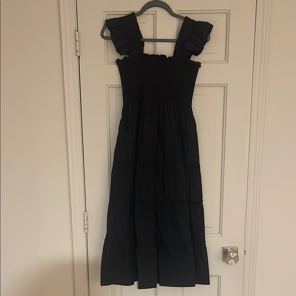 Hill House Black Sleeveless Midi Sundress